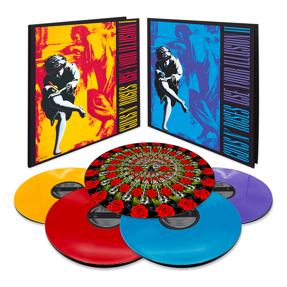 Use Your Illusion I & II Exclusive Colour Vinyl 4LP Deluxe Set ...