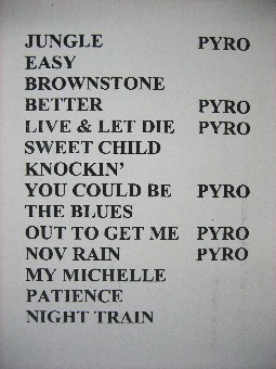 Set List